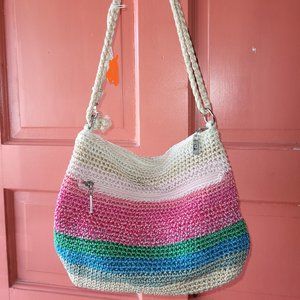 The Sak  Hand-Crochet Carry-All Woven Summer Rainbow Purse